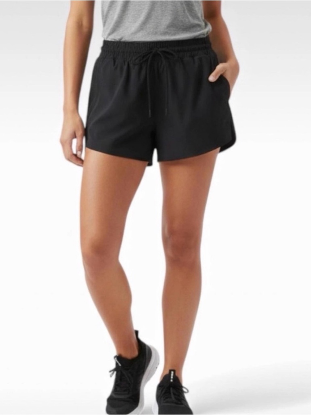 Athleta Black Women's Athletic Drawstring Shorts